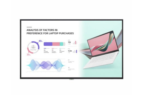LG 65UH5J-H signage display Digital signage flat panel 65" LED Wi-Fi 500 cd/m² 4K Ultra HD Black WebOS 24/7