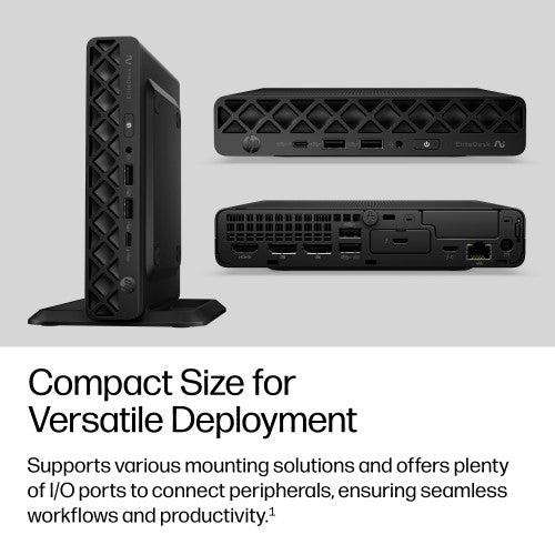 HP EliteDesk 8 Mini G2i Gen AI PC Wolf Pro Security Edition Copilot+ PC Intel Core Ultra 5 336H 32 GB DDR5-SDRAM 512 GB SSD Windows 11 Pro Mini PC Black