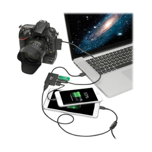 Tripp Lite U360-004-4A-AL interface hub USB 3.2 Gen 1 (3.1 Gen 1) Type-A 5000 Mbit/s Black