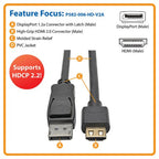 Tripp Lite P582-006-HD-V2A video cable adapter 70.9" (1.8 m) DISPLAYPORT HDMI Black