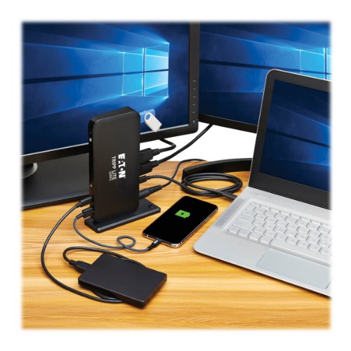 Tripp Lite U442-DOCK8-B laptop dock/port replicator Wired USB 3.2 Gen 2 (3.1 Gen 2) Type-C Black