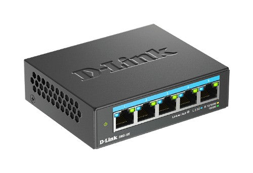 D-Link DMS-105 Unmanaged L2 2.5G Ethernet (100/1000/2500) Black