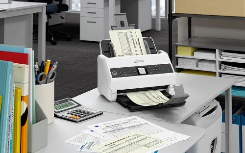 Epson DS-730N Sheet-fed scanner 600 x 600 DPI A4 Black, Gray