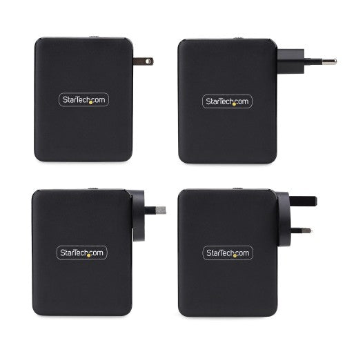 StarTech.com 3114GCU-WALL-CHARGER mobile device charger Universal Black AC Fast charging Indoor