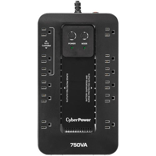 CyberPower EC750G uninterruptible power supply (UPS) Standby (Offline) 0.75 kVA 450 W 12 AC outlet(s)