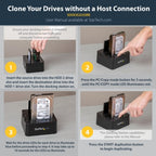 StarTech.com SDOCK2U33RE media duplicator HDD/SSD duplicator Black 1 copies