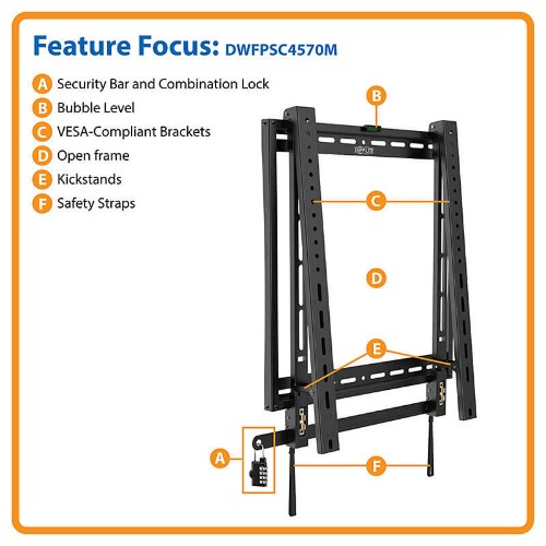 Tripp Lite DWFPSC4570M signage display mount 70" Black