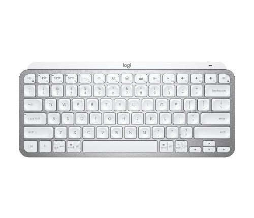 Logitech 920-010473 keyboard Universal RF Wireless + Bluetooth QWERTY US English Aluminum, White