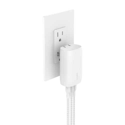 Belkin WCC002DQWH mobile device charger Universal White AC Fast charging Indoor