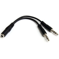StarTech.com MUYHSFMM audio cable 5.12" (0.13 m) 3.5mm 2 x 3.5mm Black