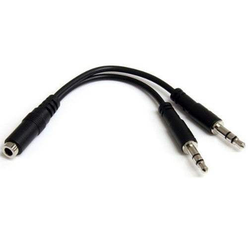StarTech.com MUYHSFMM audio cable 5.12" (0.13 m) 3.5mm 2 x 3.5mm Black