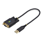 StarTech.com 1P1FFCN-USB-SERIAL serial cable Black 11.8" (0.3 m) USB Type-A DB-9
