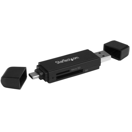 StarTech.com SDMSDRWU3AC card reader USB 3.2 Gen 1 (3.1 Gen 1) Type-A/Type-C Black