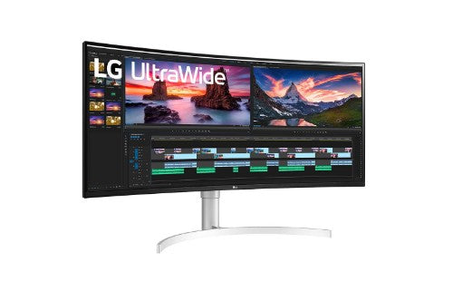 LG 38WN95C-W computer monitor 38" 3840 x 1600 pixels UltraWide Quad HD Black, Silver, White