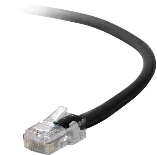 Belkin Cat5e, 50ft, 1 x RJ-45, 1 x RJ-45, Black networking cable 600" (15.2 m)