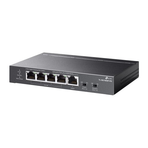 TP-Link TL-SG1005P-PD network switch Gigabit Ethernet (10/100/1000) Power over Ethernet (PoE) Black