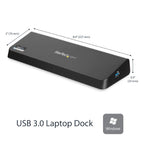 StarTech.com USB3DOCKHDPC laptop dock/port replicator Wired USB 3.2 Gen 1 (3.1 Gen 1) Type-B Black