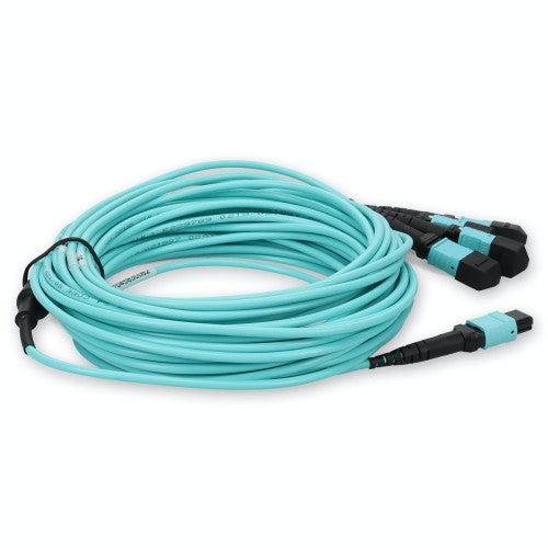 AddOn Networks ADD16FMPO4PO3M5OM4 fiber optic cable 118.1" (3 m) MPO-16 4x MPO LOMM OM4 Aqua color