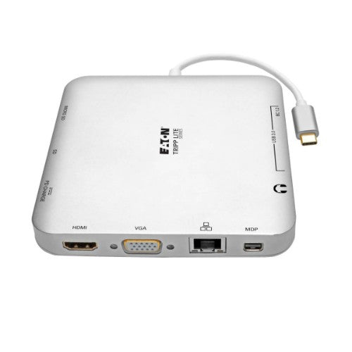 Tripp Lite U442-DOCK2-S laptop dock/port replicator Wired USB 3.2 Gen 2 (3.1 Gen 2) Type-C Silver