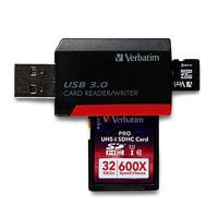Verbatim 98538 card reader USB 3.2 Gen 1 (3.1 Gen 1) Black, Red