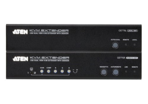 ATEN CE775 AV extender AV transmitter & receiver Black