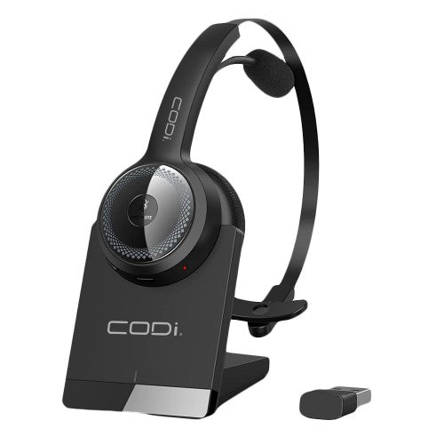 CODi A04616 headphones/headset Wireless Head-band Office/Call center USB Type-A Bluetooth Charging stand Black