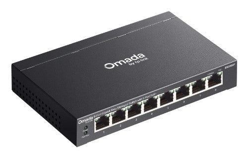 TP-Link Omada ES208GP network switch Managed L2 Gigabit Ethernet (10/100/1000) Power over Ethernet (PoE) DIN rail Black