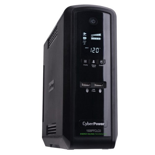 CyberPower CP1500PFCLCD uninterruptible power supply (UPS) Line-Interactive 1.5 kVA 900 W 10 AC outlet(s)