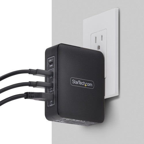 StarTech.com 3114GCU-WALL-CHARGER mobile device charger Universal Black AC Fast charging Indoor