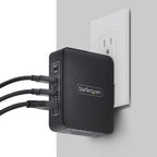 StarTech.com 3114GCU-WALL-CHARGER mobile device charger Universal Black AC Fast charging Indoor