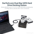 StarTech.com SDOCK2U313 storage drive docking station USB 3.2 Gen 2 (3.1 Gen 2) Type micro-B Black