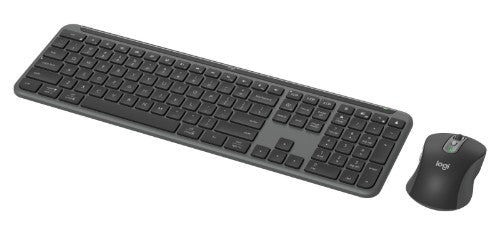Logitech 920-012427 keyboard Mouse included Office RF Wireless + Bluetooth QWERTY English Graphite