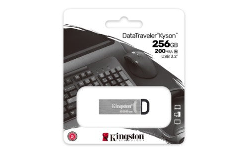 Kingston Technology DataTraveler Kyson USB flash drive 256 GB USB Type-A 3.2 Gen 1 (3.1 Gen 1) Silver