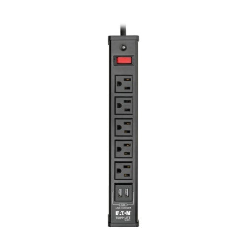 Tripp Lite TLM526USBB surge protector Black 5 AC outlet(s) 120 V 72" (1.83 m)
