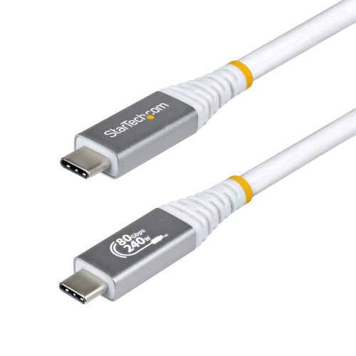 StarTech.com CC50CM80GUSB4CABLEW USB cable USB4 Gen 4x2 19.7" (0.5 m) USB C White