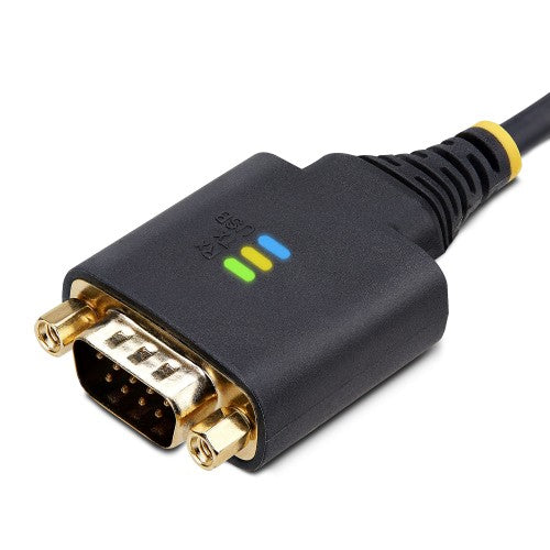 StarTech.com 1P3FFCB-USB-SERIAL serial cable Black 39.4" (1 m) USB Type-A RS-232