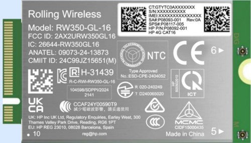 HP 4G LTE-Advanced Pro Cat16 WWAN interface cards/adapter