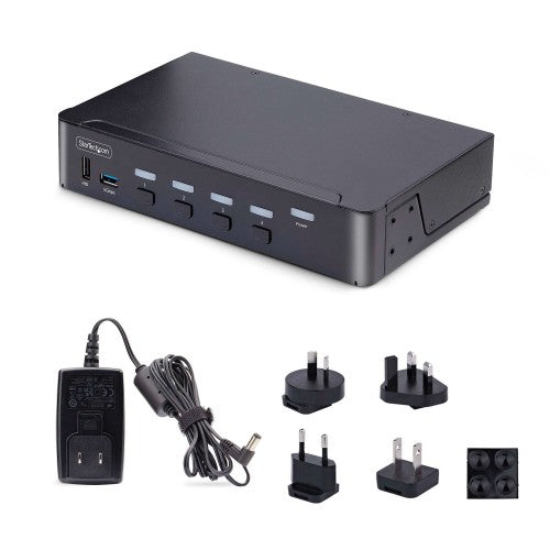 StarTech.com D86A2-4-PORT-8K-KVM KVM switch Black