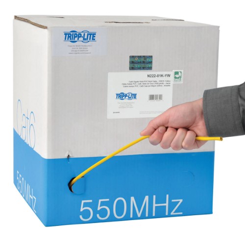 Tripp Lite N222-01K-YW networking cable Yellow 12000" (304.8 m) Cat6 U/UTP (UTP)