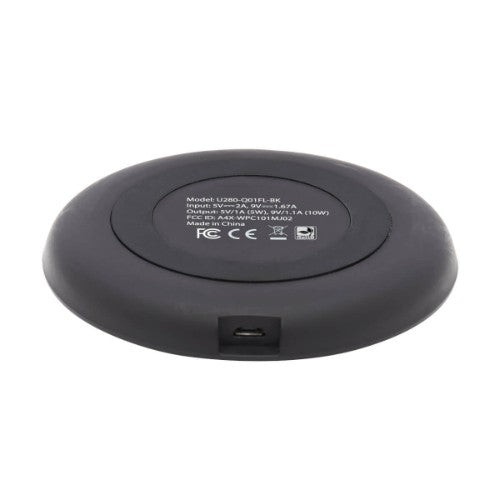 Tripp Lite U280-Q01FL-BK mobile device charger Smartphone Black USB Wireless charging Indoor