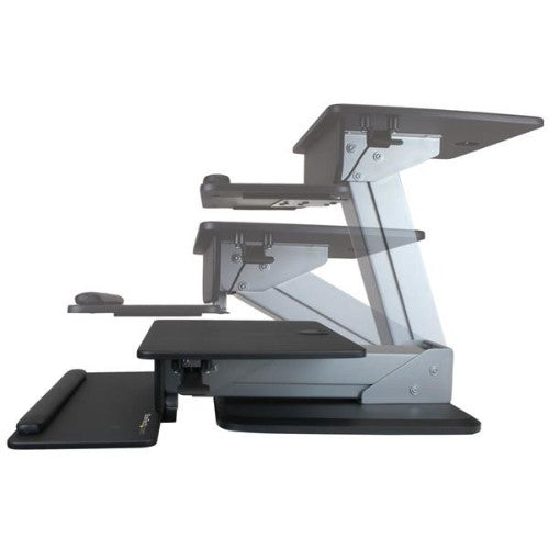 StarTech.com ARMSTS multimedia cart/stand Black, Silver Flat panel Multimedia stand