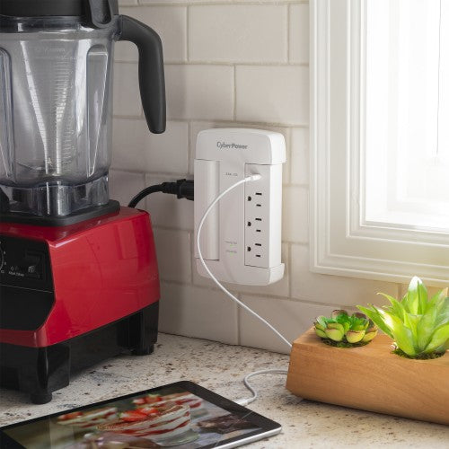 CyberPower CSP600WSURC5 surge protector White 6 AC outlet(s) 125 V