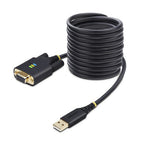 StarTech.com 1P10FFCN-USB-SERIAL serial cable Black 118.1" (3 m) USB Type-A DB-9