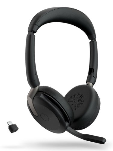 Jabra Evolve2 65 Flex Headset Wireless Head-band Office/Call center USB Type-C Bluetooth Charging stand
