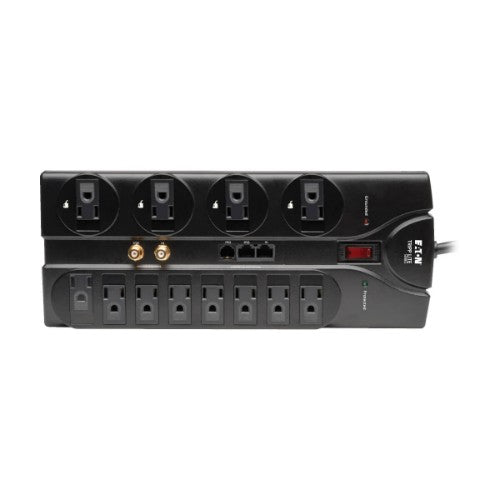 Tripp Lite TLP1208SAT surge protector Black 12 AC outlet(s) 120 V 94.5" (2.4 m)