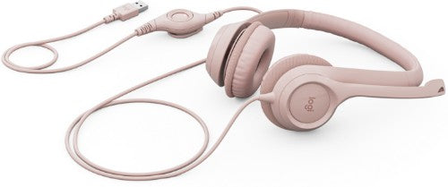 Logitech 981-001280 headphones/headset Wired Head-band Office/Call center USB Type-A Rose
