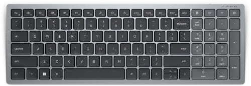 DELL KB740 keyboard Office RF Wireless + Bluetooth Canadian Gray, Black