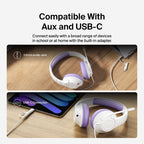 Belkin SoundForm Inspire Headset Wired Head-band USB Type-C Lavender, White