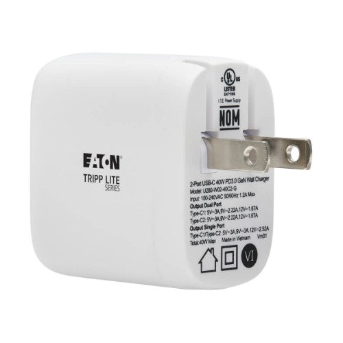 Tripp Lite U280-W02-40C2-G mobile device charger Smartphone, Tablet White AC Indoor