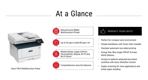 Xerox B315/DNI multifunction printer Laser A4 600 x 600 DPI 40 ppm Wi-Fi